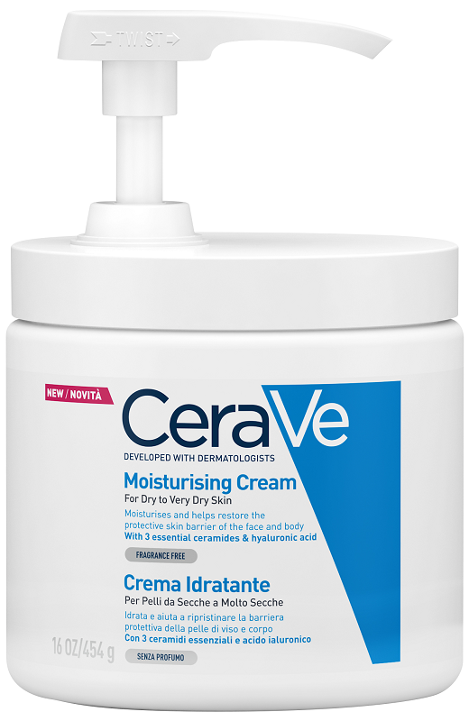 CERAVE CREMA IDRATANTE PER PELLI DA SECCHE A MOLTO SECCHE 454 G PUMP - Newepa Srl