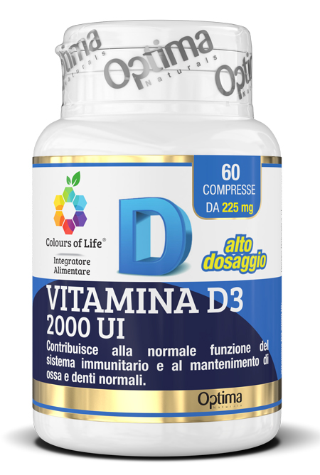 COLOURS OF LIFE VITAMINA D3 2000 UI 60 COMPRESSE - Newepa Srl
