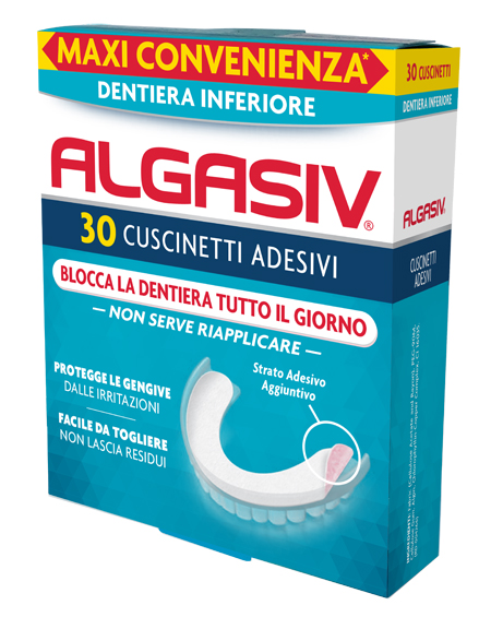 ALGASIV ADESIVO PER PROTESI DENTARIA INFERIORE 30 PEZZI - Newepa Srl