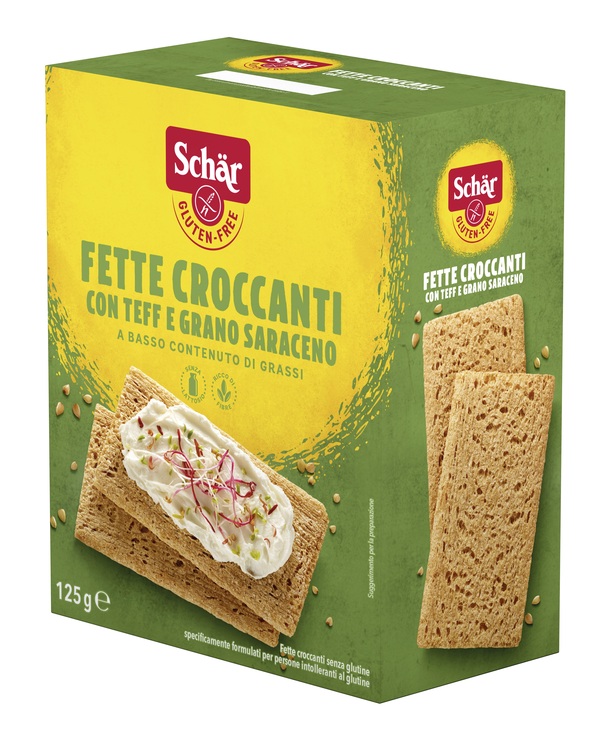 SCHAR FETTE CROCCANTI CON TEFF E GRANO SARACENO SENZA LATTOSIO 125 G - Newepa Srl
