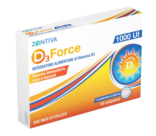 D3 FORCE ZENTIVA 1000UI 60 COMPRESSE - Newepa Srl