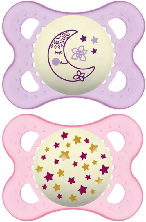 MAM SUCCHIETTO ORIGINAL NIGHT 2-6 MESI SILICONE FEMMINA 2 PEZZI - Newepa Srl
