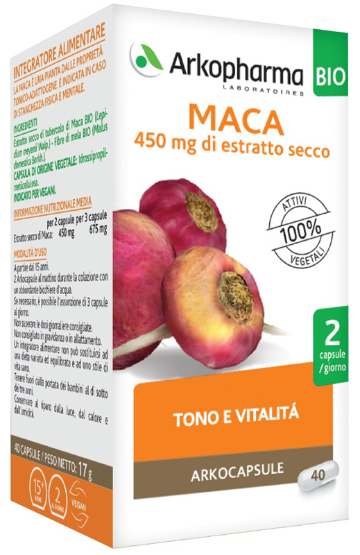 ARKO CAPSULE MACA BIO 40 CAPSULE - Newepa Srl