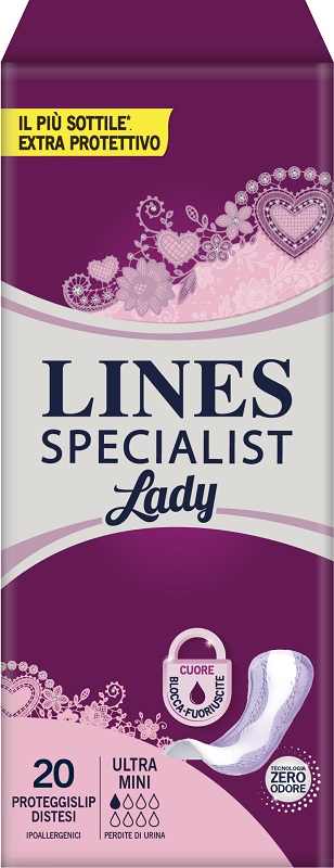 PANNOLONE SAGOMATO LINES SPECIALIST ULTRAMINI 20 PEZZI - Newepa Srl