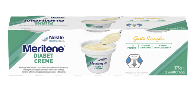 MERITENE DIABET CREME VANIGLIA 3 X 125 G - Newepa Srl