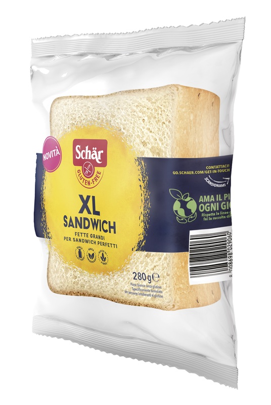 SCHAR XL SANDWICH PANE BIANCO SENZA LATTOSIO 280 G - Newepa Srl