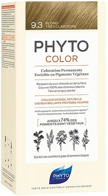 PHYTOCOLOR 9,3 BIONDO CHIARISSIMO DORATO LATTE 50 ML + CREMA 50 ML + MASCHERA 12 ML - Newepa Srl