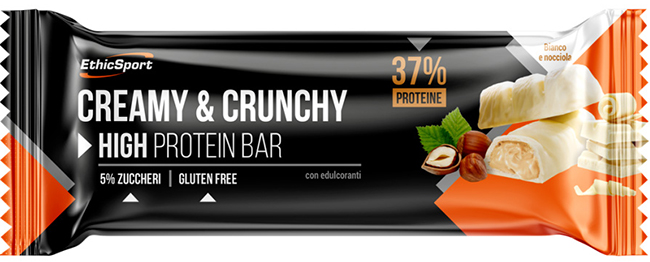 CREAMY&CRUNCHY BARRETTA PROTEICA BIANCO/NOCCIOLA 30 G - Newepa Srl