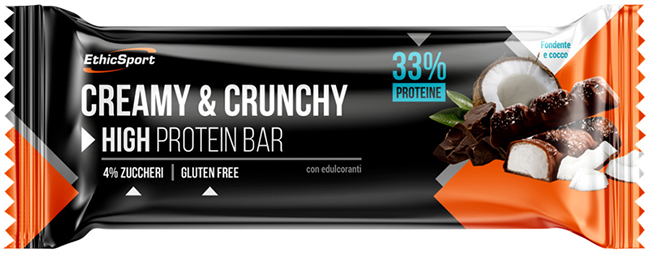 CREAMY&CRUNCHY BARRETTA PROTEICA FONDENTE/COCCO 30 G - Newepa Srl