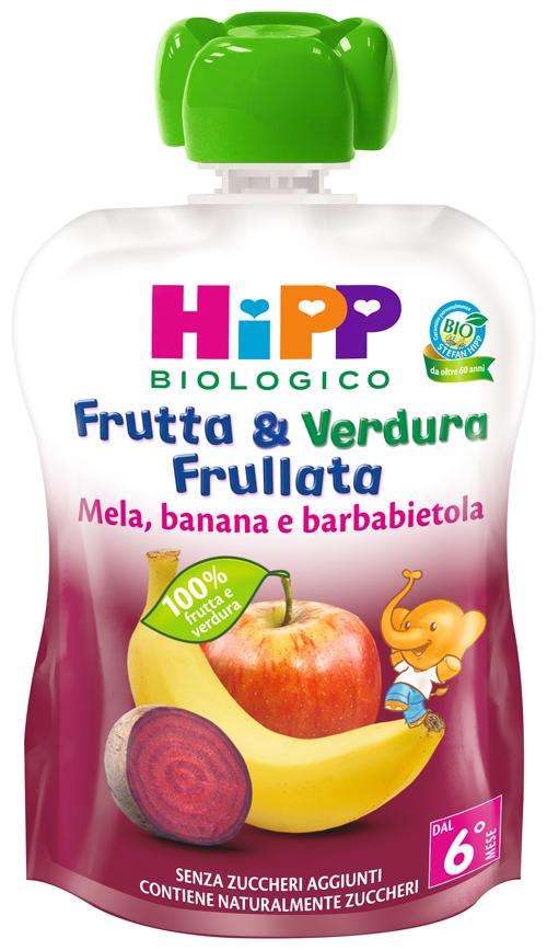 HIPP BIO FRUTTA & VERDURA MELA BANANA BARBABIETOLA 90 G - Newepa Srl