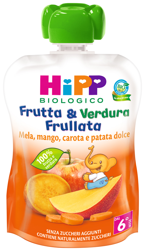 HIPP BIO FRUTTA & VERDURA MELA MANGO CAROTA PATATA DOLCE 90 G - Newepa Srl
