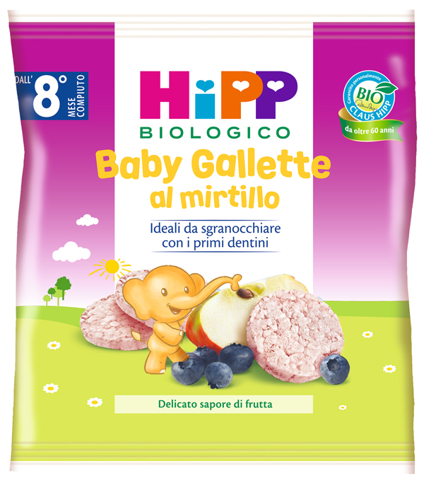 HIPP BABY GALLETTE DI RISO AL MIRTILLO 30 G - Newepa Srl