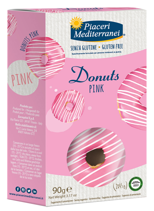 PIACERI MEDITERRANEI DONUTS PINK 90 G - Newepa Srl