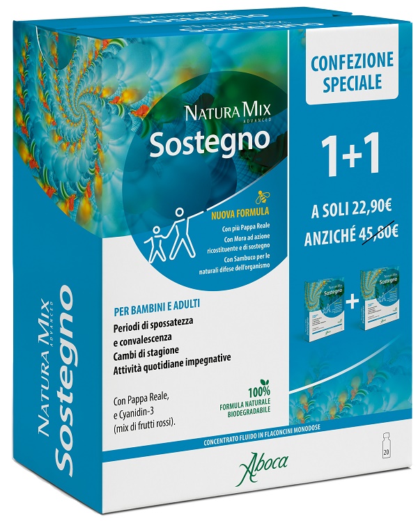 NATURA MIX ADVANCED SOSTEGNO 10 FLACONCINI + 10 FLACONCINI CONFEZIONE SPECIALE - Newepa Srl