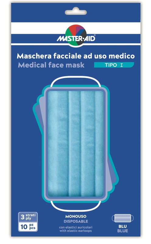 MASTER-AID MASCHERINA CHIRURGICA TIPO I MONOUSO 10 PEZZI - Newepa Srl