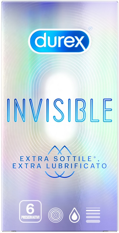 DUREX INVISIBLE EXTRA LUBRIFICATO 6 PEZZI - Newepa Srl