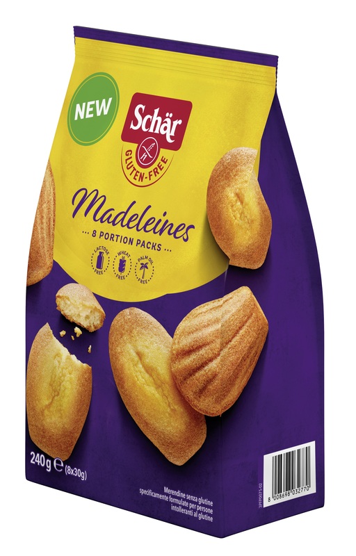 SCHAR MADELEINES SENZA LATTOSIO 8 PORZIONI DA 30 G - Newepa Srl