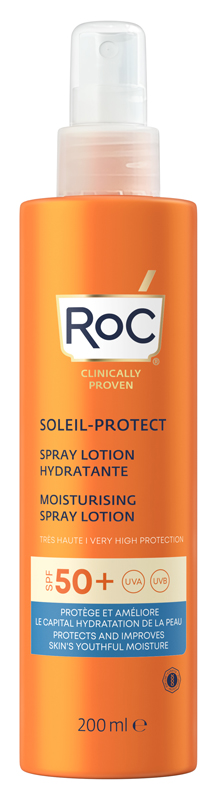ROC LOZIONE SPRAY SOLARE CORPO SPF 50+ IDRATANTE 200 ML - Newepa Srl