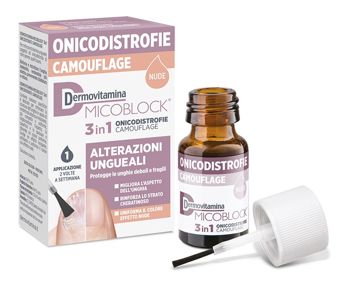 DERMOVITAMINA MICOBLOCK 3 IN 1 ONICODISTROFIE CAMOUFLAGE 8 ML NUDE - Newepa Srl