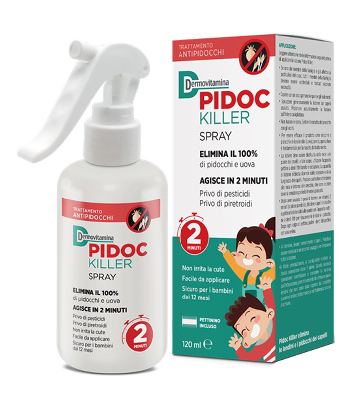 DERMOVITAMINA PIDOC KILLER SPRAY 120 ML PETTININO INCLUSO - Newepa Srl
