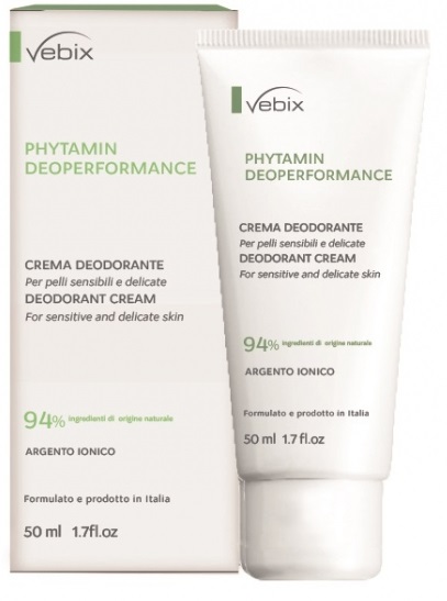 VEBIX PHYTAMIN E DEO PERFORMANCE CREMA DEO 72H-50ML SALI DI ARGENTO - Newepa Srl
