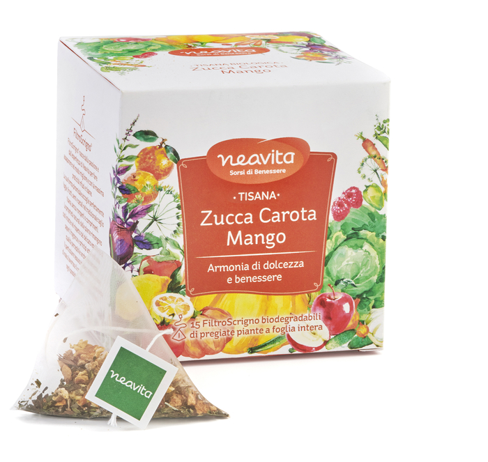 NEAVITA FILTROSCRIGNO FRUIT&VEG ZUCCA CAROTA MANGO 15 FILTRI 3 G - Newepa Srl