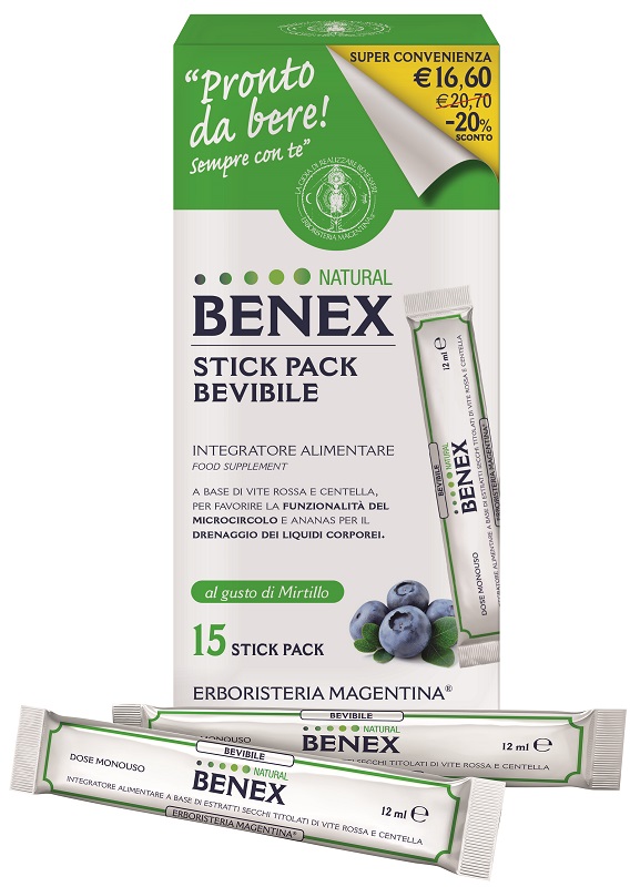 BENEX BEVIBILE 15 STICK DA 12 ML TAGLIO PREZZO - Newepa Srl