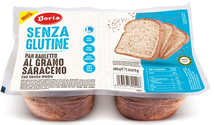 DORIA PAN BAULETTO GRANO SARACENO 2 PEZZI DA 175 G - Newepa Srl