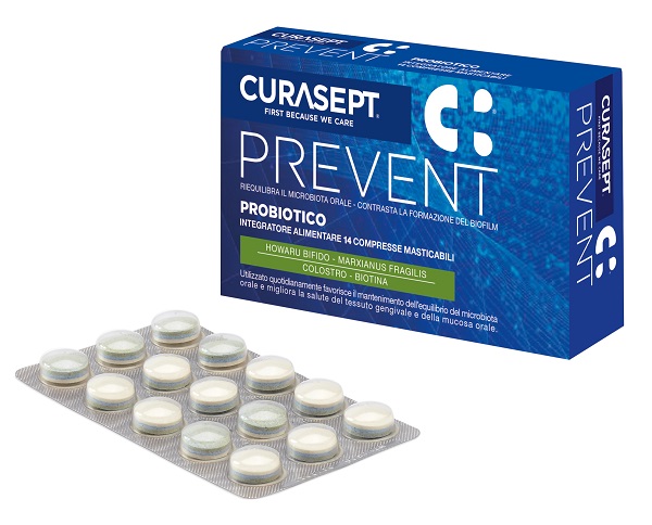 CURASEPT PREVENT PROBIOTICO 14 COMPRESSE MASTICABILI - Newepa Srl