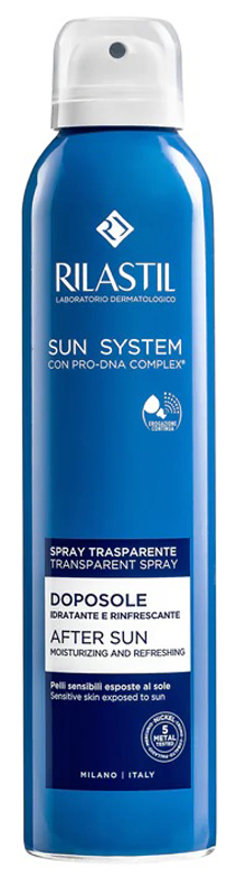 RILASTIL SUN SYSTEM DOPOSOLE SPRAY TRASPARENTE DOPOSOLE IDRATANTE E RINFRESCANTE 200 ML - Newepa Srl