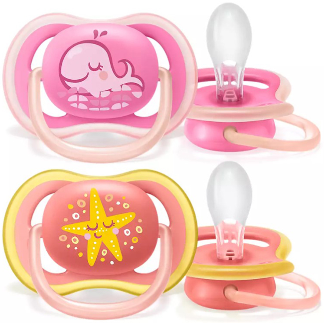 AVENT ULTRA AIR SUCCHIETTO BALENA/STELLA FEMMINA 6-18 MESI 2 PEZZI - Newepa Srl