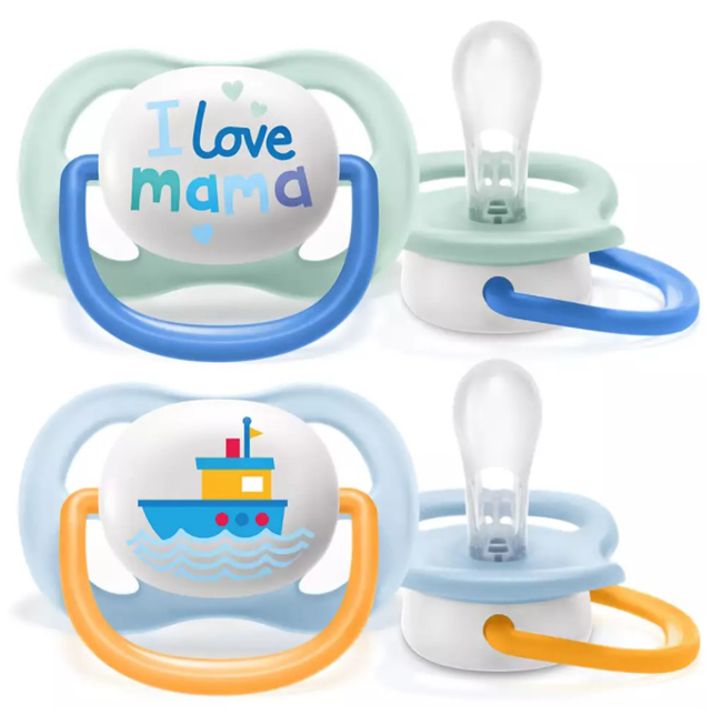 AVENT ULTRA AIR SUCCHIETTO MAMA/BOAT MASCHIO 0-6 MESI 2 PEZZI - Newepa Srl