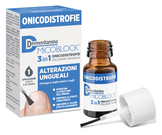 DERMOVITAMINA MICOBLOCK 3 IN 1 ONICODISTROFIE ALTERAZIONI UNGUEALI 7 ML - Newepa Srl