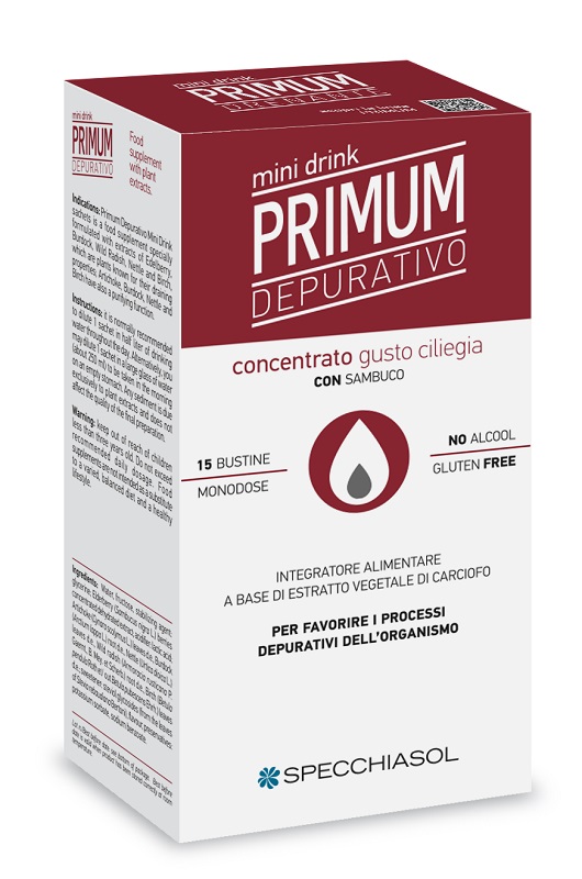 PRIMUM DEPURATIVO MINIDRINK CILIEGIA 15 STICK DA 10 ML - Newepa Srl