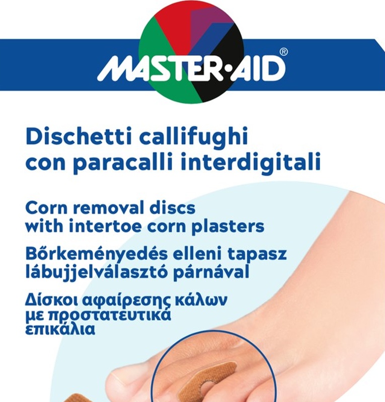 DISCHETTO CALLIFUGO 6 PEZZI + PARACALLO 6 PEZZI INTERDIGITALI MASTER-AID FOOTCARE B5 - Newepa Srl