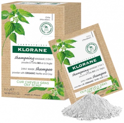KLORANE SHAMPOO MASCHERA LAVANTE POLVERE ORTICA 8 BUSTINE 3 G - Newepa Srl