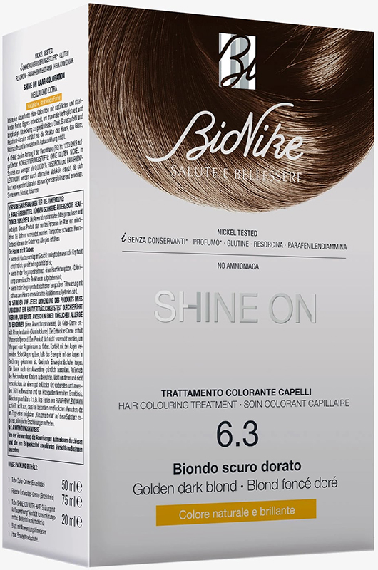 SHINE ON BIONDO SCURO DORATO 6,3 FLACONE 75 ML + TUBO 50 ML - Newepa Srl
