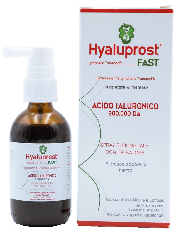 HYALUPROST FAST SPRAY SUBLINGUALE CON DOSATORE SAPORE MENTA 50 ML - Newepa Srl