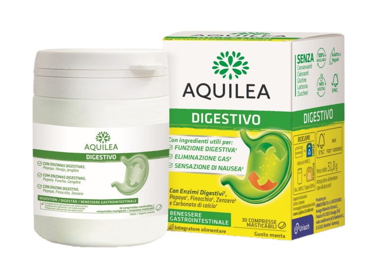 AQUILEA DIGESTIVO 30 COMPRESSE MASTICABILI - Newepa Srl