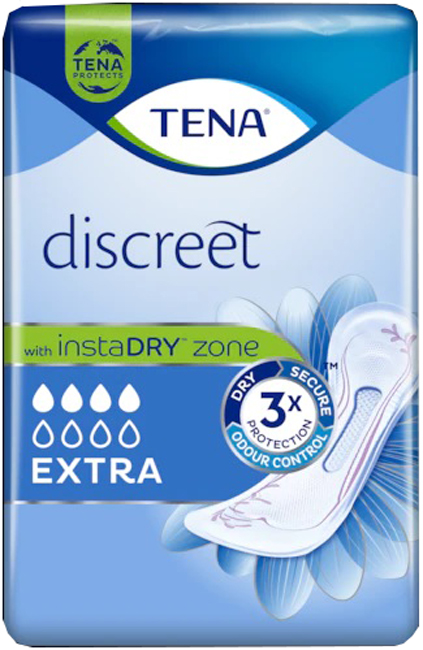 ASSORBENTE INCONTINENZA LEGGERA TENA DISCREET EXTRA 10 PEZZI - Newepa Srl