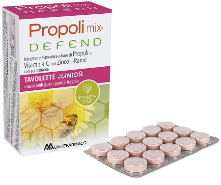 PROPOLI MIX DEFEND JUNIOR 48 TAVOLETTE MASTICABILI - Newepa Srl