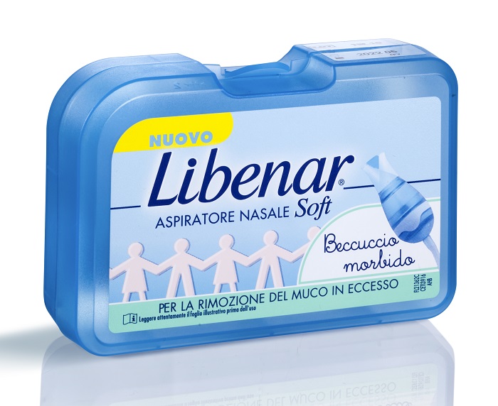 ASPIRATORE NASALE SOFT LIBENAR + 5 FILTRI CON BECCUCCIO ULTRA FLESSIBILE - Newepa Srl