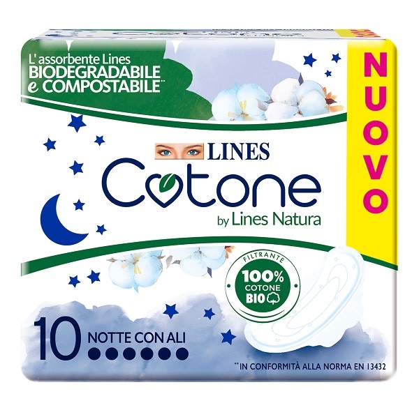 LINES COTONE BIO ULTRA NOTTE 10 PEZZI - Newepa Srl
