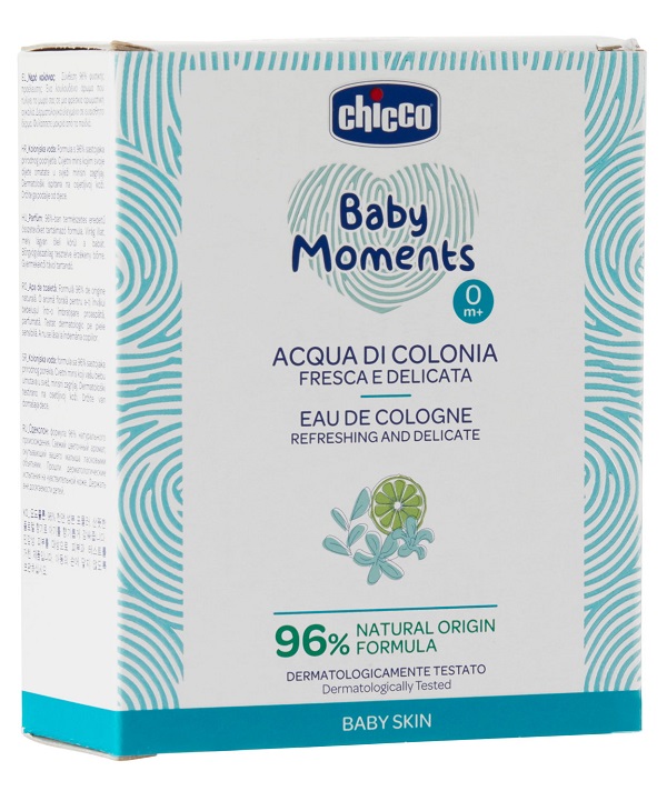 CHICCO BABY MOMENTS ACQUA DI COLONIA FRESCA E DELICATA 100 ML - Newepa Srl