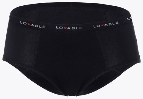 LOVABLE PERIOD PANTIES SLIP FLUSSO MEDIO NERO TAGLIA SMALL - Newepa Srl
