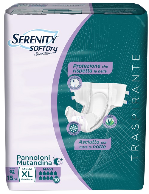 PANNOLONE MUTANDINA SERENITY SD SENSITIVE MAXI XL 15 PEZZI - Newepa Srl