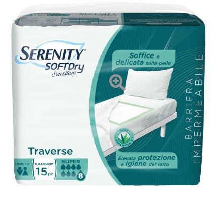 SERENITY TRAVERSA SD SENSITIVE SUPER 60X90 CM 15 PEZZI - Newepa Srl