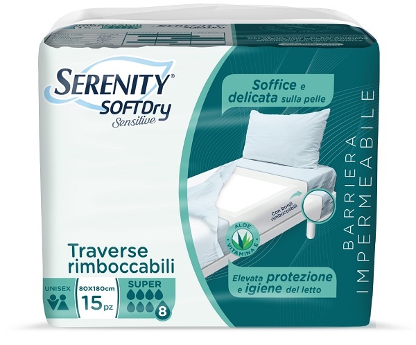SERENITY TRAVERSA SD SENSIIVE SUPER 80X180 CM 15 PEZZI - Newepa Srl