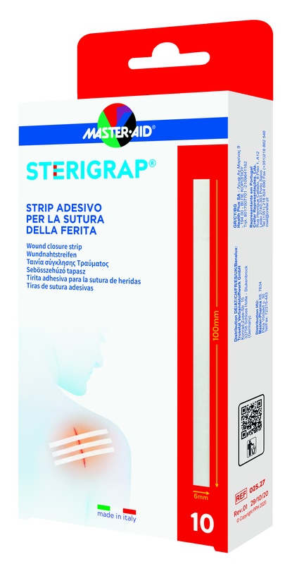MASTER-AID STERIGRAP STRIP ADESIVO SUTURA FERITE 100X6 MM 10 PEZZI - Newepa Srl
