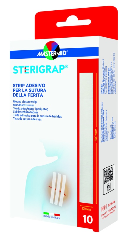 MASTER-AID STERIGRAP STRIP ADESIVO SUTURA FERITE 100X12 MM 6 PEZZI - Newepa Srl